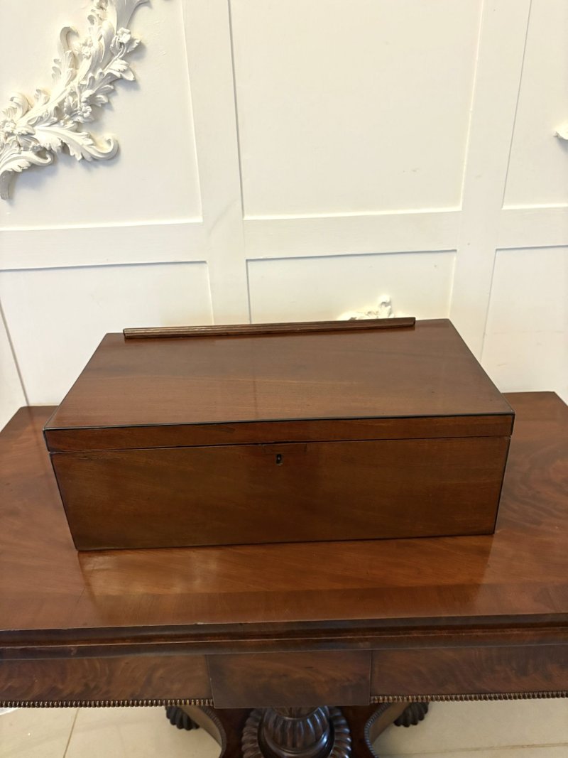 Fine Quality Antique George III Figured Mahogany Writing Box